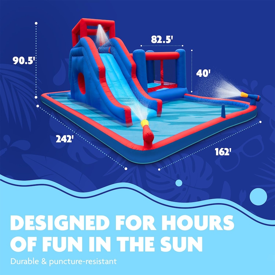 Image 891255_ALTMORE8.jpg, Product 891-255 / Price $899.99, Sunny & Fun 2-in-1 Bounce & Blast Inflatable Water Slide Park with Slide, Bounce House & Pool from Sunny & Fun on TSC.ca's Home & Garden department
