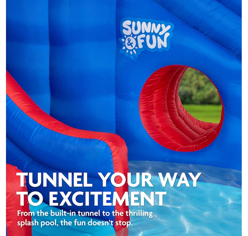 Image 891272_ALTMORE2.jpg, Product 891-272 / Price $1,499.99, Sunny & Fun Deluxe Adventure Inflatable Water Slide Park with Climbing Wall, 2 Slides & Splash Pool from Sunny & Fun on TSC.ca's Home & Garden department