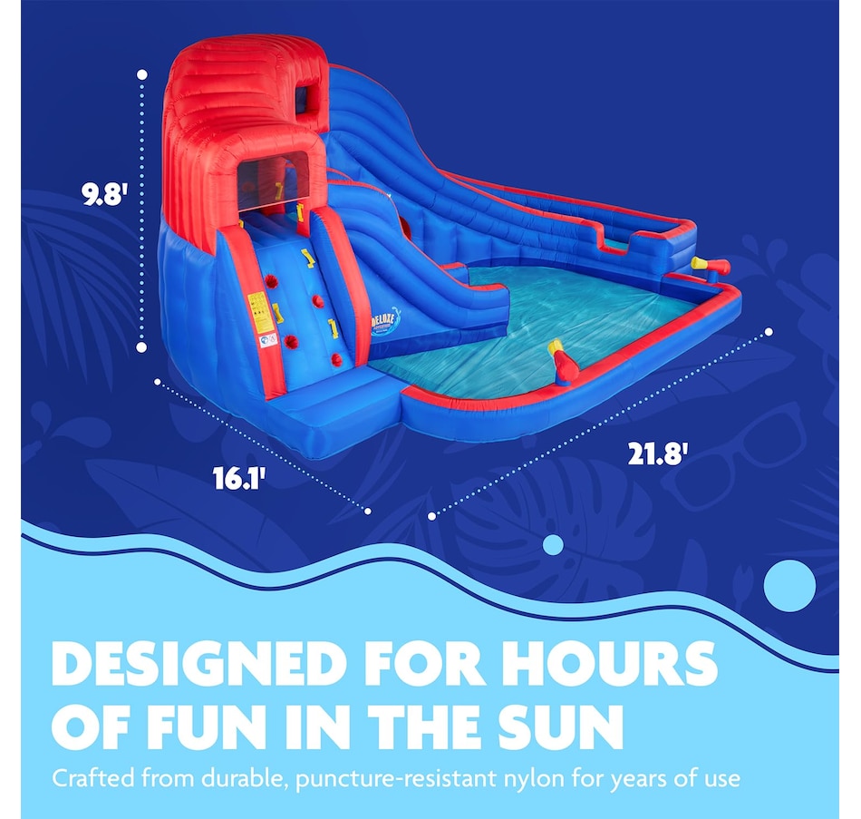 Image 891272_ALTMORE8.jpg, Product 891-272 / Price $1,499.99, Sunny & Fun Deluxe Adventure Inflatable Water Slide Park with Climbing Wall, 2 Slides & Splash Pool from Sunny & Fun on TSC.ca's Home & Garden department