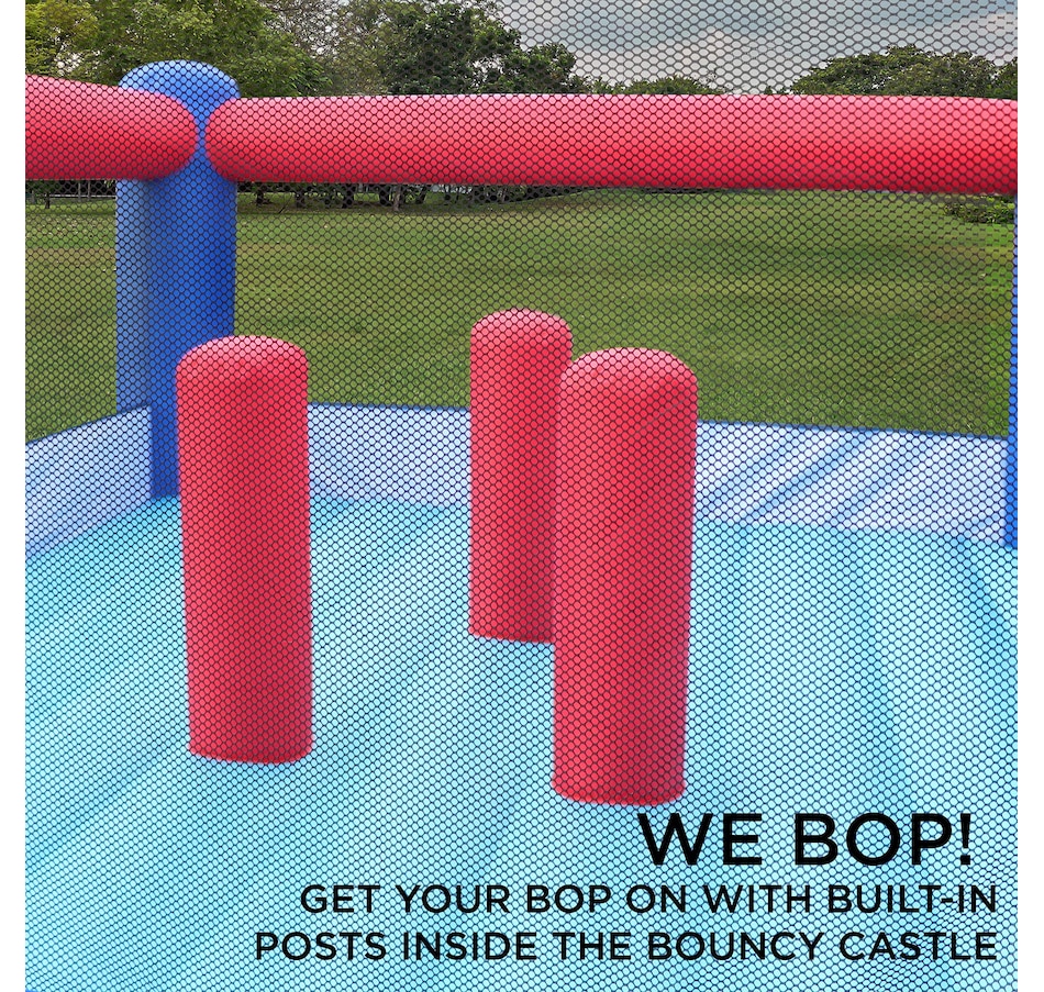 Image 891277_ALTMORE12.jpg, Product 891-277 / Price $635.00, Sunny & Fun Giant Inflatable Bounce House with Built-In Posts, Air Pump & Carrying Case - Red/Blue from Sunny & Fun on TSC.ca's Home & Garden department