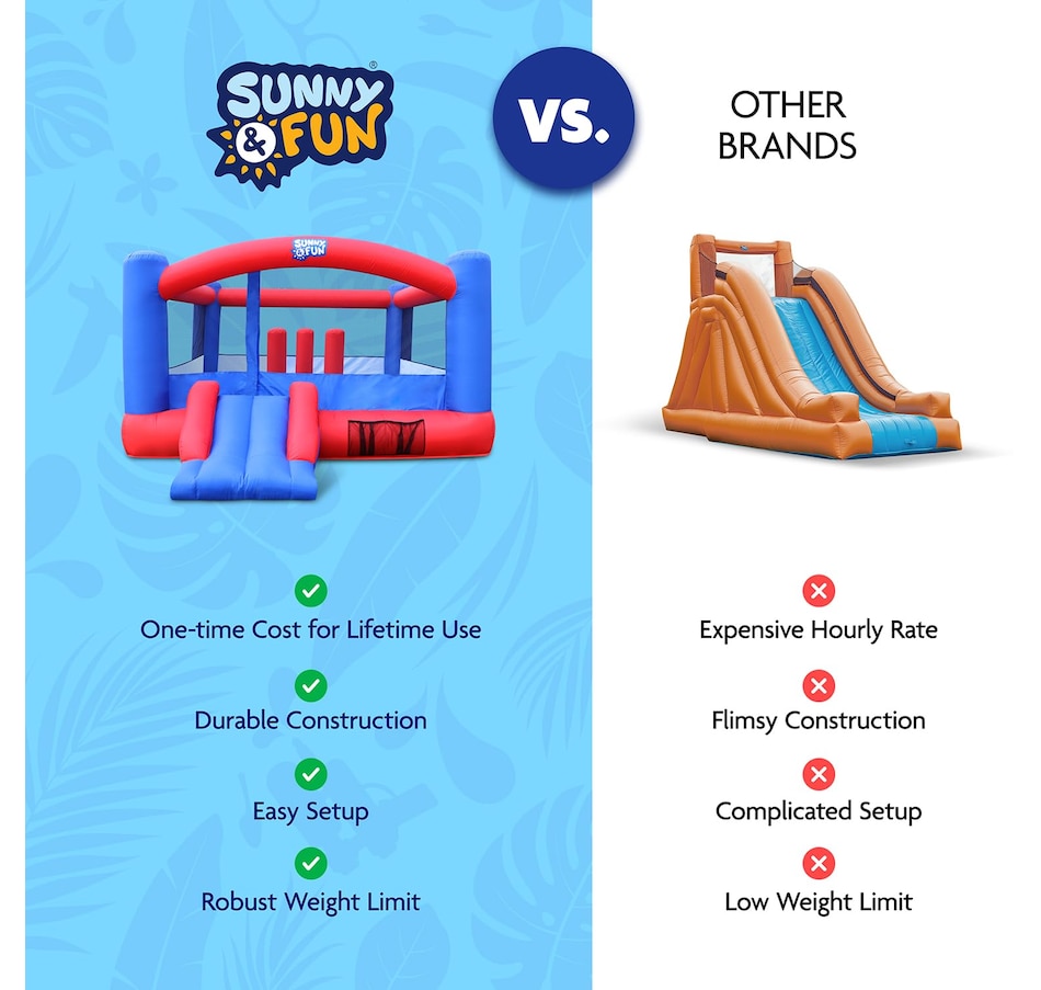 Image 891277_ALTMORE13.jpg, Product 891-277 / Price $635.00, Sunny & Fun Giant Inflatable Bounce House with Built-In Posts, Air Pump & Carrying Case - Red/Blue from Sunny & Fun on TSC.ca's Home & Garden department