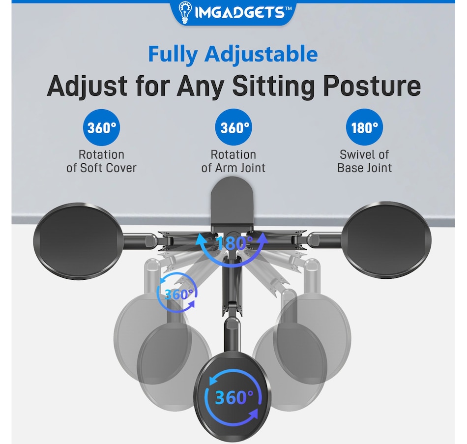 Image 891286_ALTMORE1.jpg, Product 891-286 / Price $49.99, Adjustable Clamp-On Rotating Armrest with 360-Degree Rotation | Perfect for Work and Gaming | Ergonomic Support | Easy Installation |12 kg (26.5 lbs) Weight Capacity from IMGadgets on TSC.ca's Home & Garden department