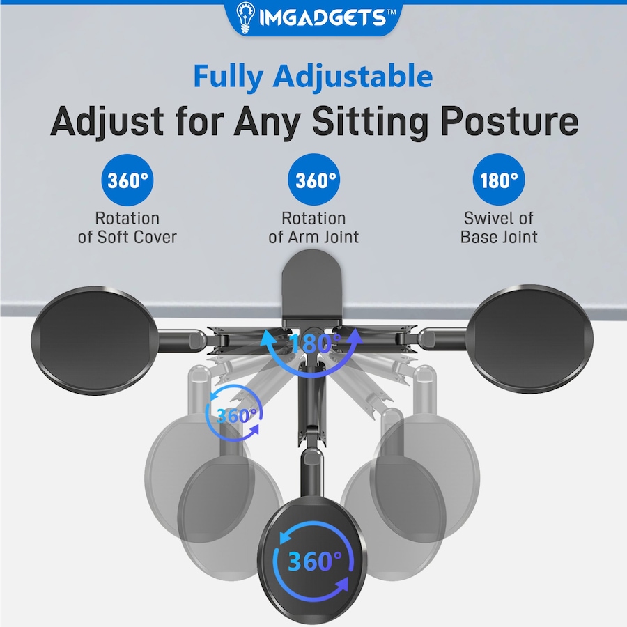 Image 891286_ALTMORE1.jpg, Product 891-286 / Price $49.99, Adjustable Clamp-On Rotating Armrest with 360-Degree Rotation | Perfect for Work and Gaming | Ergonomic Support | Easy Installation |12 kg (26.5 lbs) Weight Capacity from IMGadgets on TSC.ca's Home & Garden department