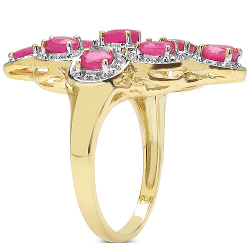 ルビーページ 1.98 ct. Genuine Ruby .925 Sterling Silver Ring - TSC.ca