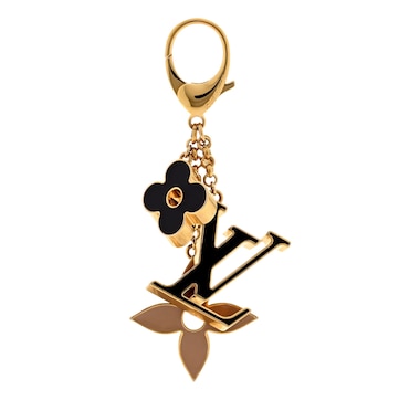 Louis Vuitton Fleur De Monogram Bag Charm Black (Pre-owned)