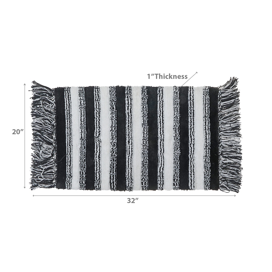 Image 893612_ALTMORE5.jpg, Product 893-612 / Price $34.97, Microfibre Striped Bath Mat With Fringe 20" x 32" from Maison Concepts on TSC.ca's Home & Garden department