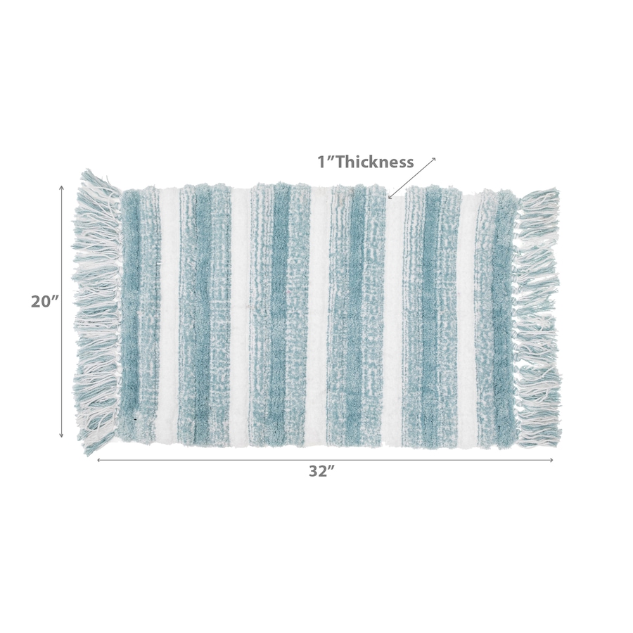 Image 893612_ALTMORE8.jpg, Product 893-612 / Price $34.97, Microfibre Striped Bath Mat With Fringe 20" x 32" from Maison Concepts on TSC.ca's Home & Garden department