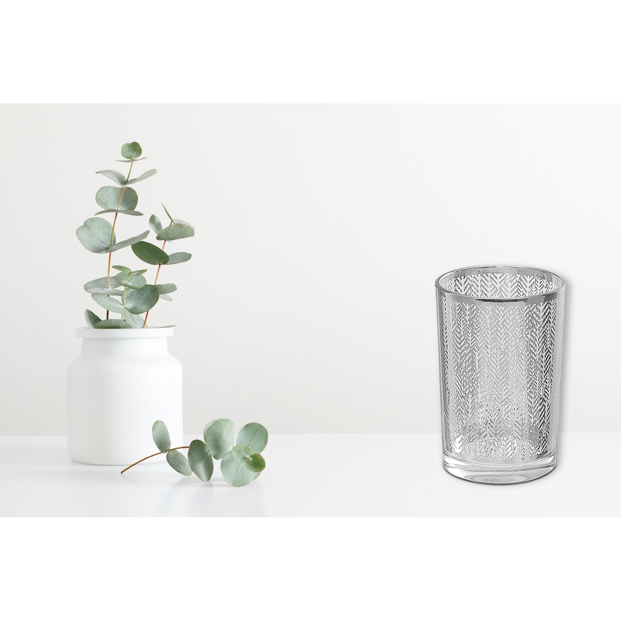Image 893784_ALTMORE1.jpg, Product 893-784 / Price $19.99, Glass Candle Holder Silver Leaf from Maison Concepts on TSC.ca's Home & Garden department