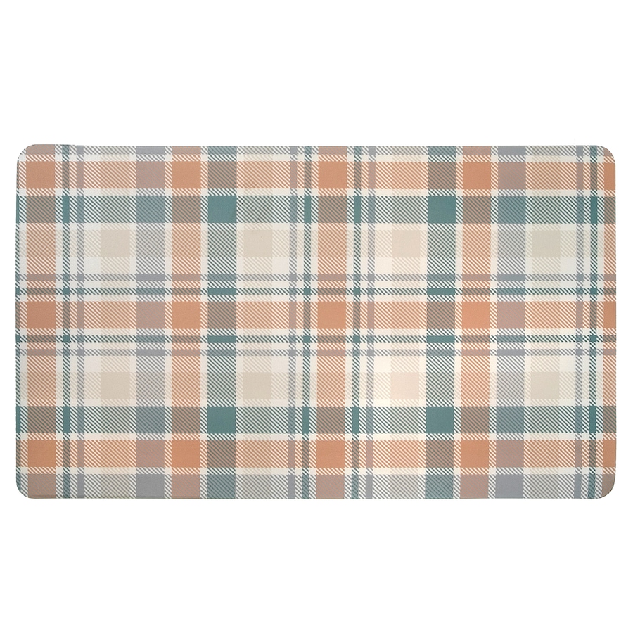Image 893834.jpg, Product 893-834 / Price $39.99, Memory Foam Floor Mat Peachy Cream Plaid from Maison Concepts on TSC.ca's Home & Garden department