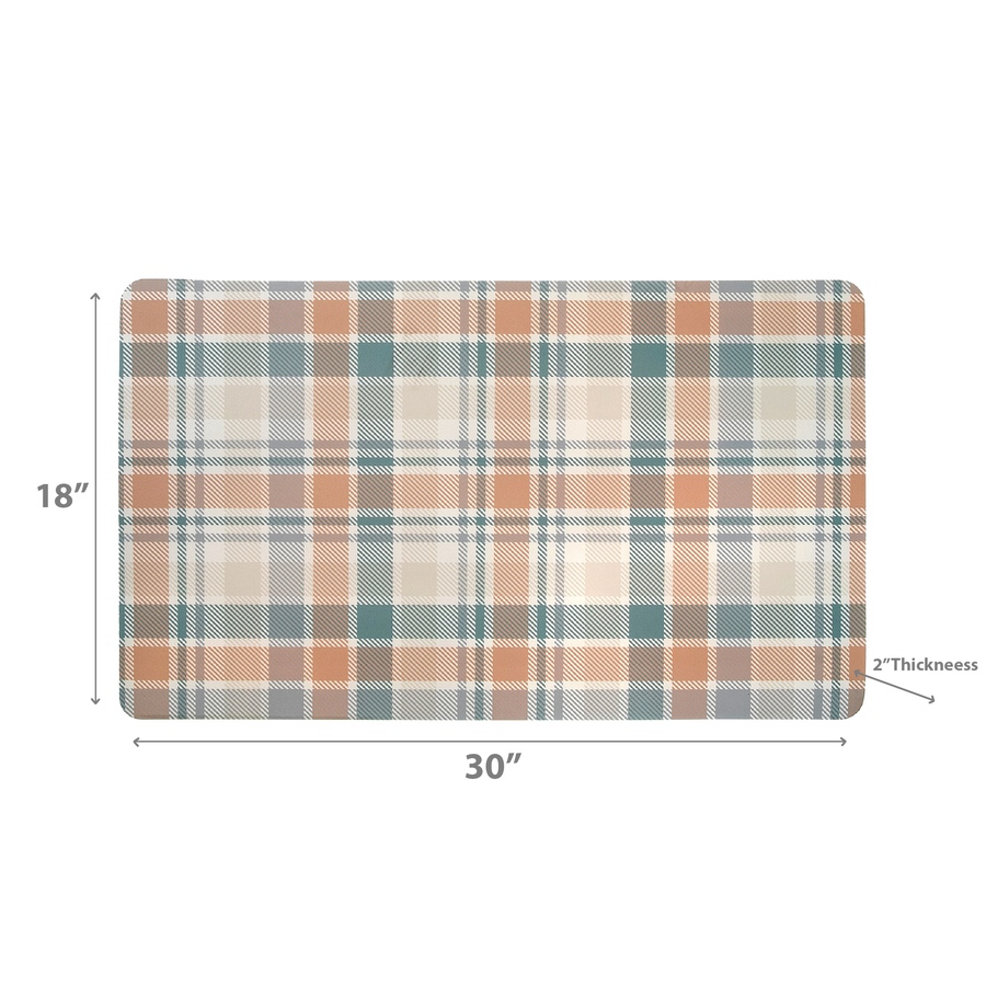 Image 893834_ALTMORE2.jpg, Product 893-834 / Price $39.99, Memory Foam Floor Mat Peachy Cream Plaid from Maison Concepts on TSC.ca's Home & Garden department