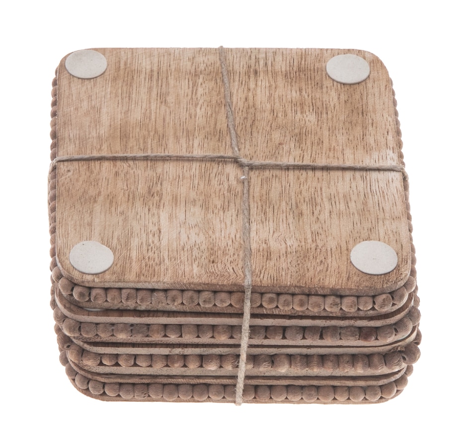 Image 893853_ALTMORE2.jpg, Product 893-853 / Price $24.97, Set Of 4 Natural Beaded Square Coasters from Maison Concepts on TSC.ca's Kitchen department