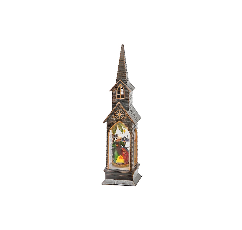 Image 893873.jpg, Product 893-873 / Price $22.00, Led Bronze Church With Nativity Scene from Maison Concepts on TSC.ca's Home & Garden department