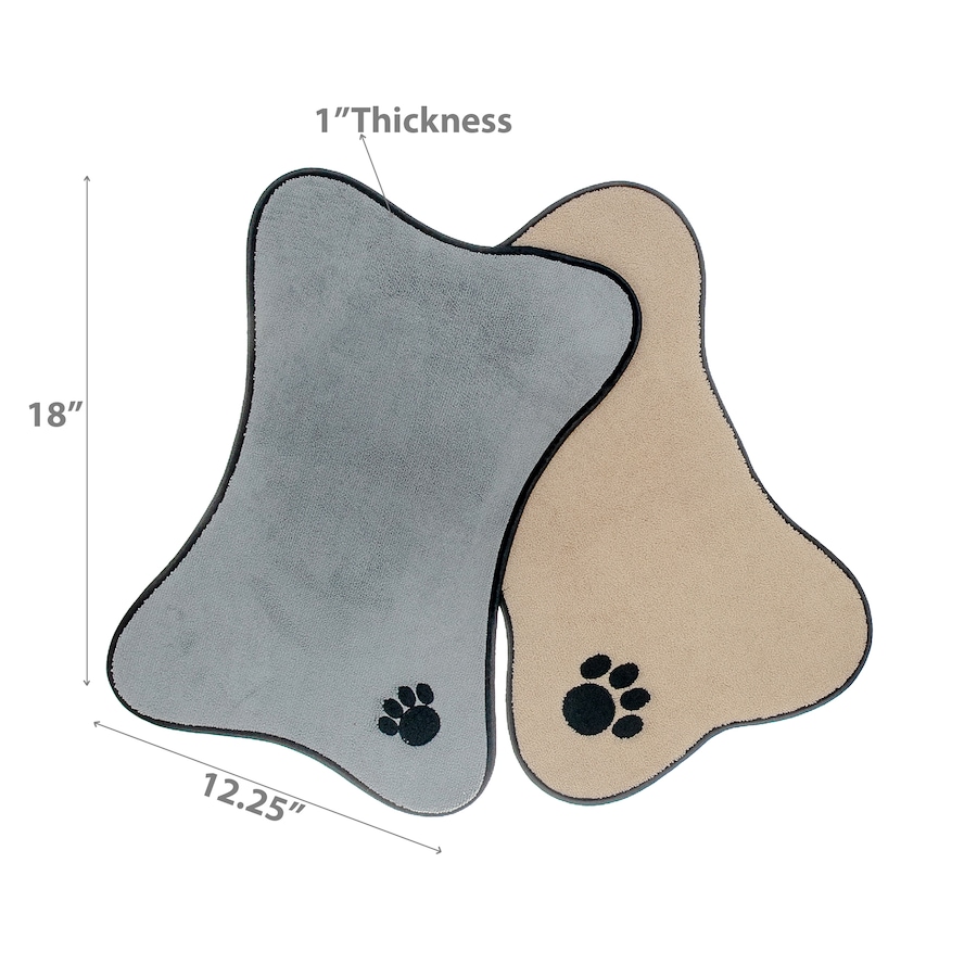 Image 893922_ALTMORE1.jpg, Product 893-922 / Price $24.97, Microfibre Bone Mat Paw Embroidery - Set of 2 from Maison Concepts on TSC.ca's Home & Garden department