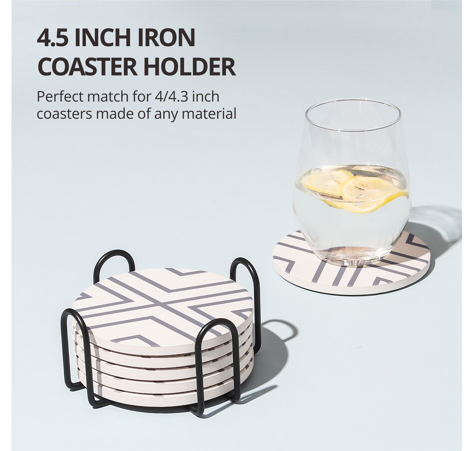 Kitchen Tabletop & Bar LIFVER 4 inch Coasters for Drinks, Absorbent