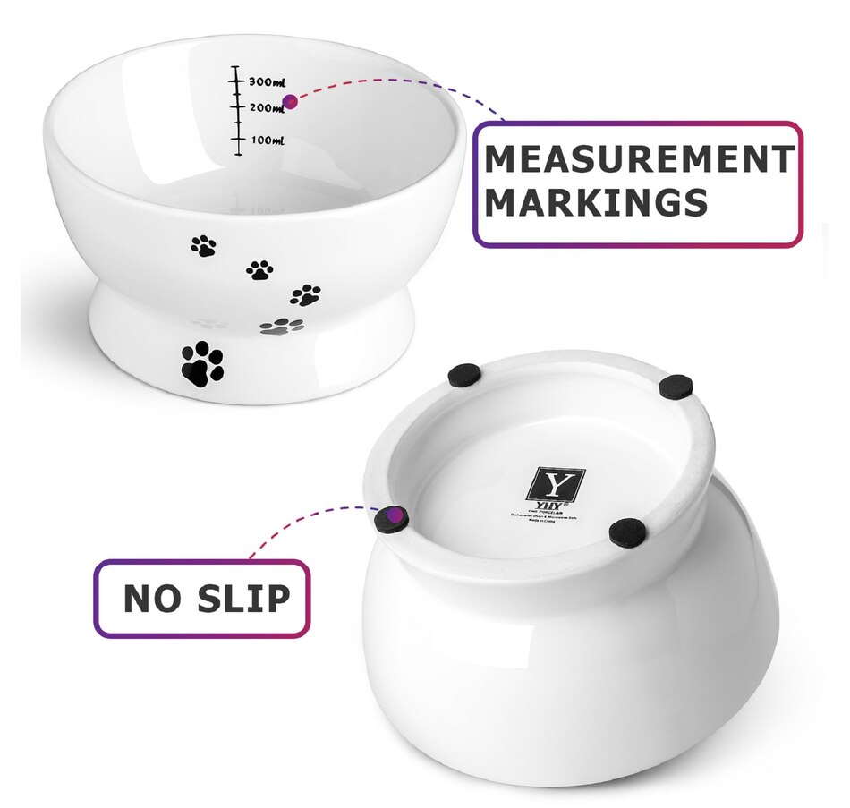 Home & Garden Pet Boutique Y YHY 15 Oz Ceramic Cat Water Bowl, Anti