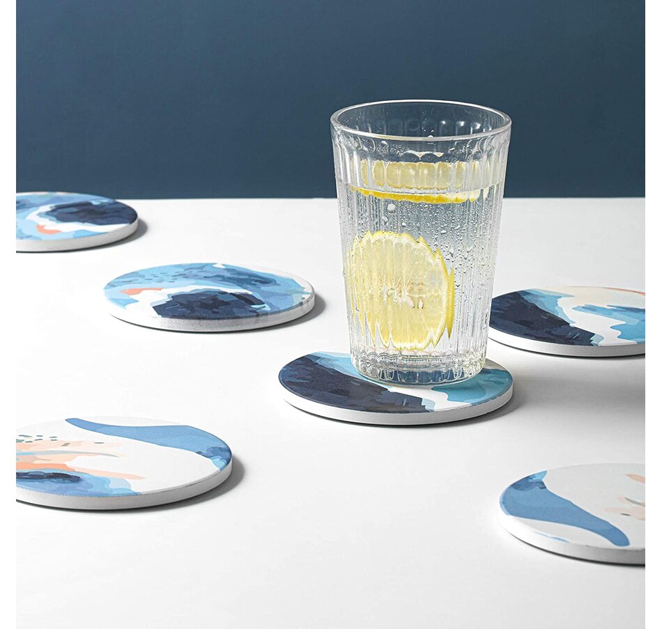 Kitchen Tabletop & Bar LIFVER 4 inch Absorbent Stone Drink Coasters