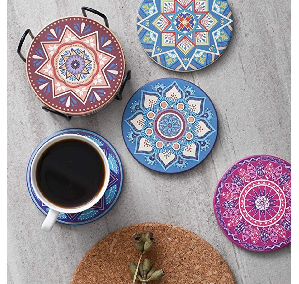 Kitchen Tabletop & Bar LIFVER 4 inch Absorbent Drink Coasters