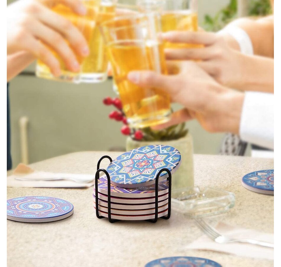 Kitchen Tabletop & Bar LIFVER 4 inch Absorbent Drink Coasters
