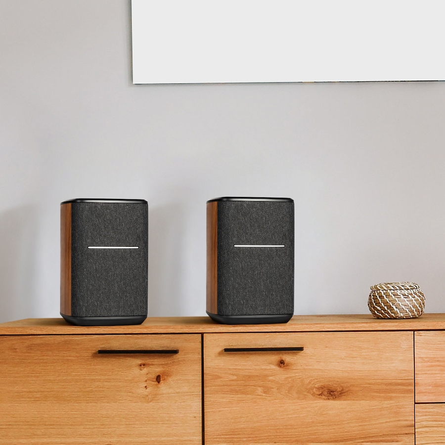 Image 894140_ALTMORE5.jpg, Product 894-140 / Price $369.99, Edifier Wifi Smart Speaker Bundle without Microphone, works with Alexa, supports AirPlay 2, Spotify Connect, 40W RMS One-Piece Wi-Fi and Bluetooth Sound System, No Mic, MS50A - Pair from Edifier on TSC.ca's Electronics department