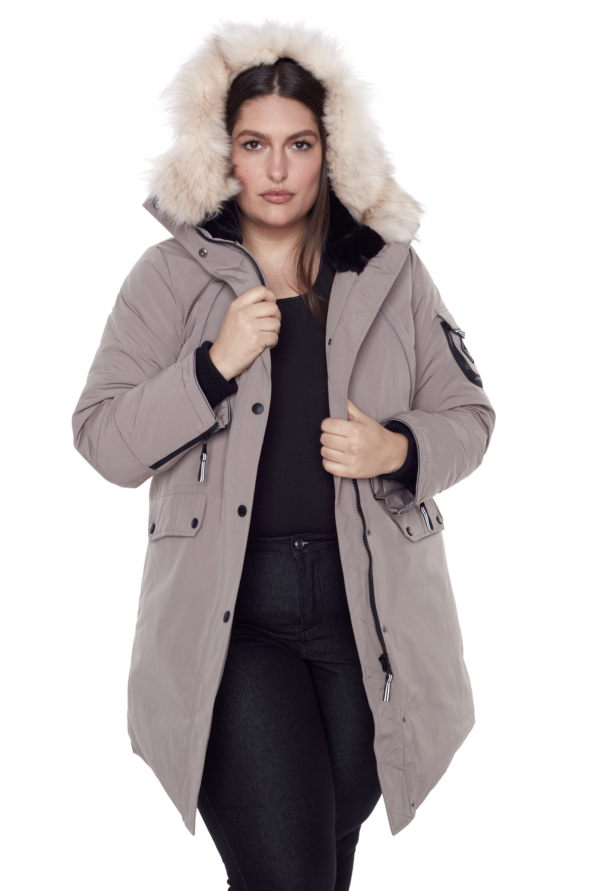 Parka hot sale faux fur