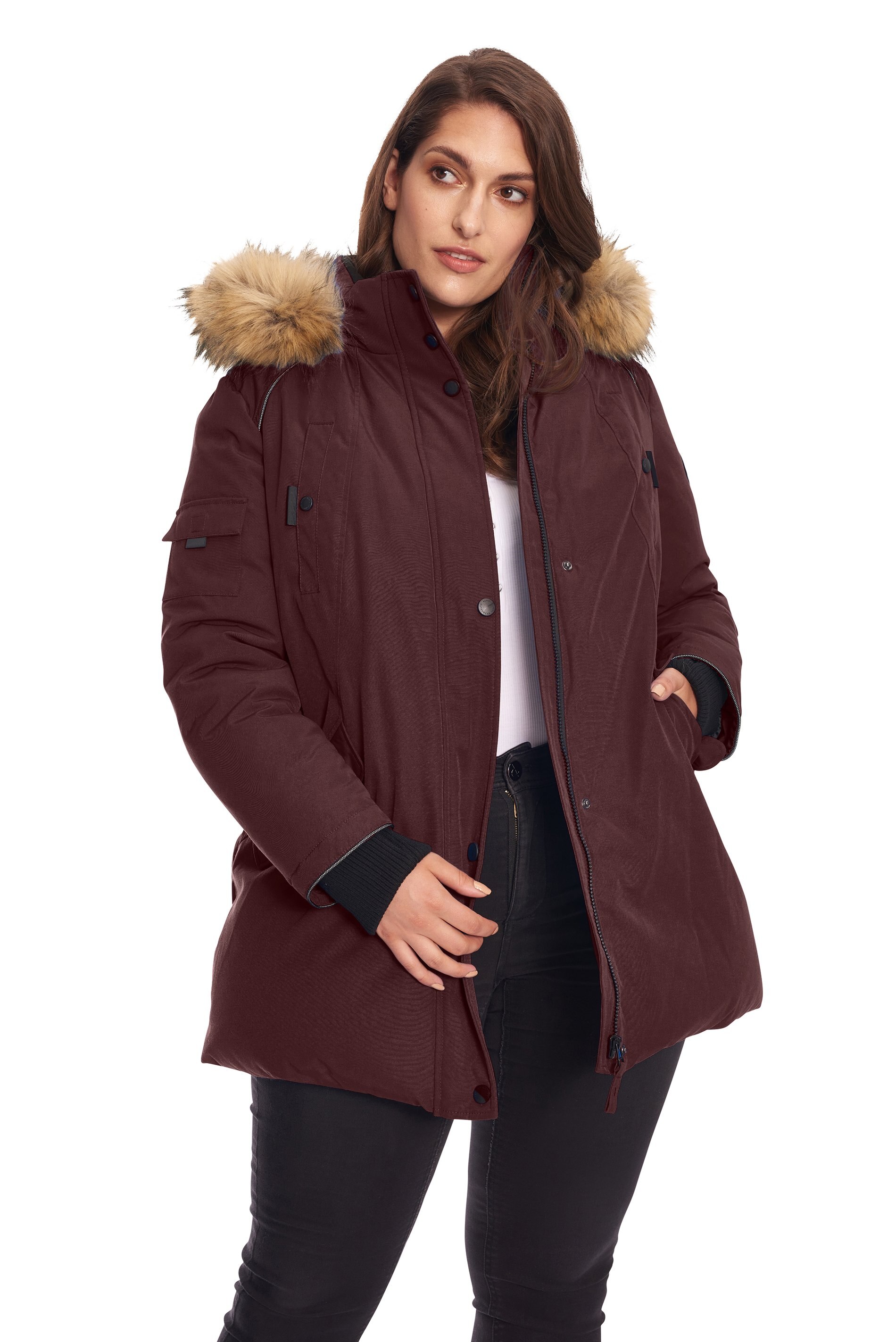 Alpine north womens vegan down long parka winter outlet jacket