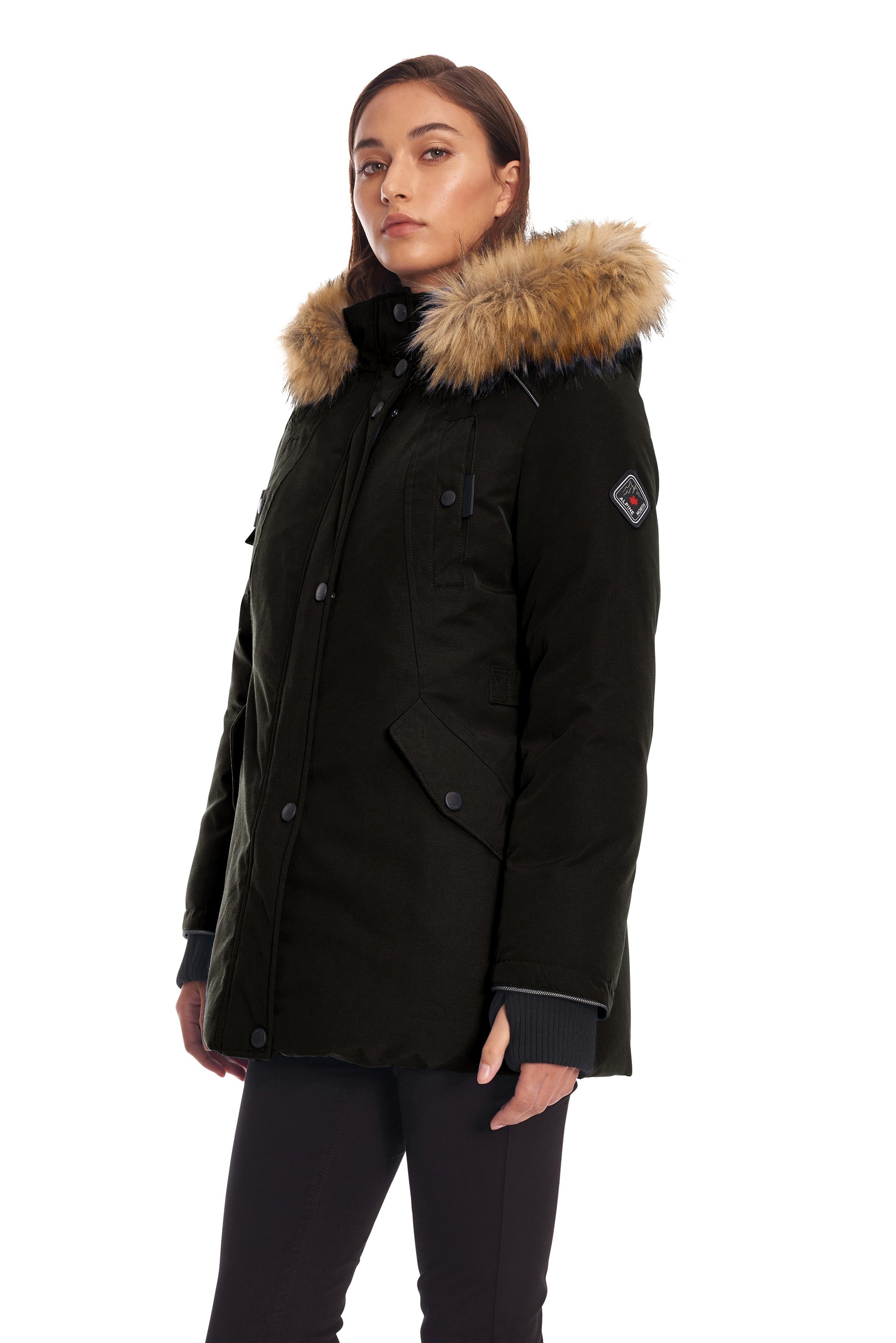 Alpine north womens vegan down parka winter on sale jacket