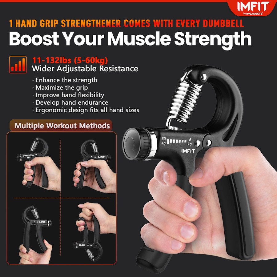 Image 899043_ALTMORE13.jpg, Product 899-043 / Price $249.99, IMFit 5–52.5 lb Adjustable Dumbbell Set with 2 Hand Grips & 2 Jump Ropes from IMGadgets on TSC.ca's Health & Fitness department