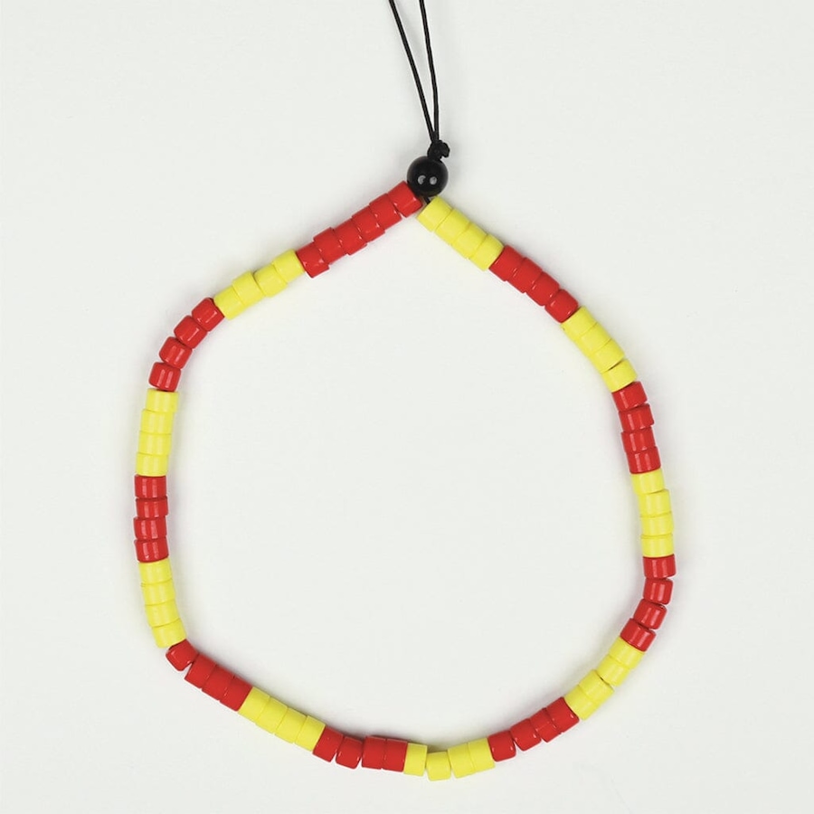 Image 899055.jpg, Product 899-055 / Price $19.99, Red And Yellow Beaded Phone Charm from Caseco on TSC.ca's Electronics department
