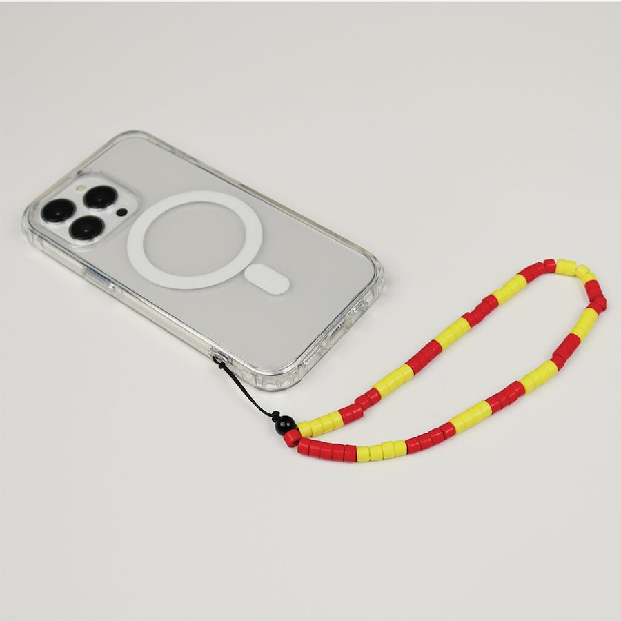Image 899055_ALTMORE2.jpg, Product 899-055 / Price $19.99, Red And Yellow Beaded Phone Charm from Caseco on TSC.ca's Electronics department