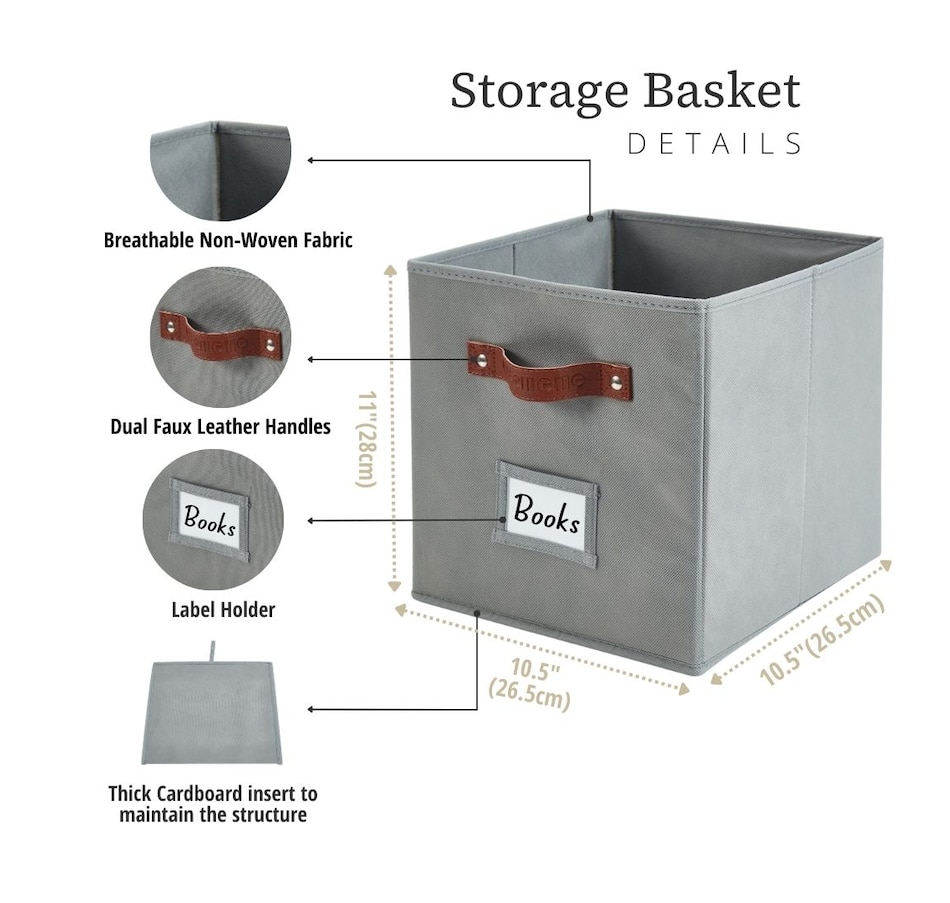 Image 899143_ALTMORE102.jpg, Product 899-143 / Price $28.99, Collapsible Cube Storage Bins with Card Holder | Fabric Closet Organizers from DECOMOMO® on TSC.ca's department