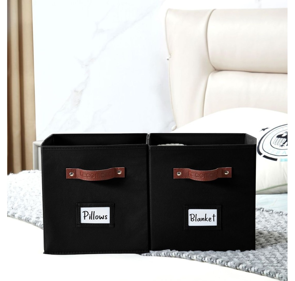 Image 899143_ALTMORE104.jpg, Product 899-143 / Price $28.99, Collapsible Cube Storage Bins with Card Holder | Fabric Closet Organizers from DECOMOMO® on TSC.ca's department