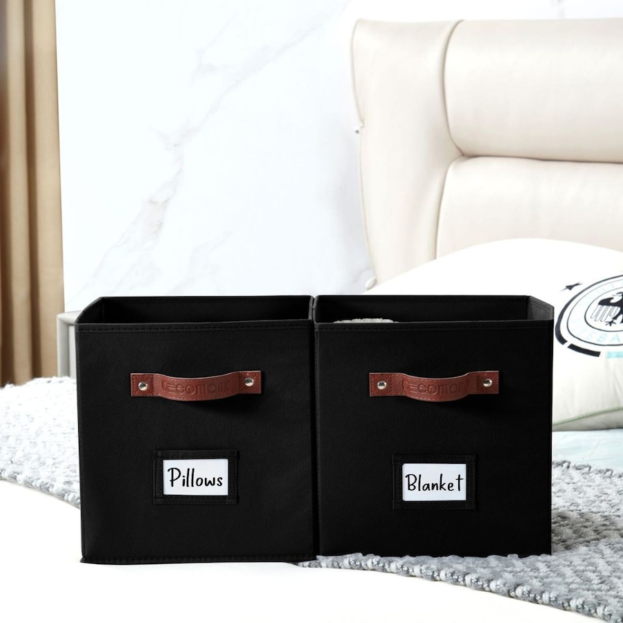 Image 899143_ALTMORE104.jpg, Product 899-143 / Price $28.99, Collapsible Cube Storage Bins with Card Holder | Fabric Closet Organizers from DECOMOMO® on TSC.ca's  department