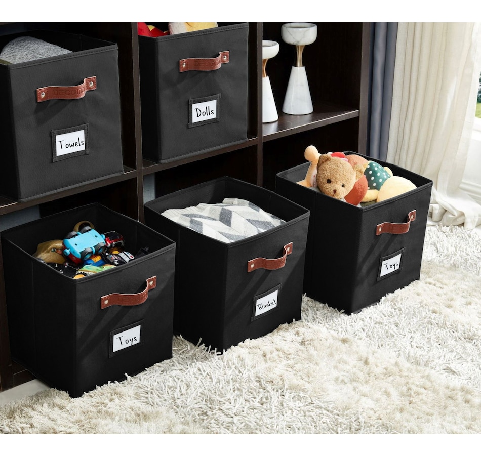 Image 899143_ALTMORE105.jpg, Product 899-143 / Price $28.99, Collapsible Cube Storage Bins with Card Holder | Fabric Closet Organizers from DECOMOMO® on TSC.ca's department