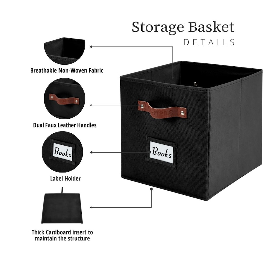 Image 899143_ALTMORE106.jpg, Product 899-143 / Price $28.99, Collapsible Cube Storage Bins with Card Holder | Fabric Closet Organizers from DECOMOMO® on TSC.ca's department