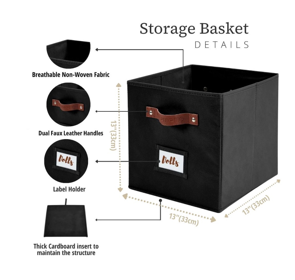 Image 899143_ALTMORE113.jpg, Product 899-143 / Price $28.99, Collapsible Cube Storage Bins with Card Holder | Fabric Closet Organizers from DECOMOMO® on TSC.ca's department