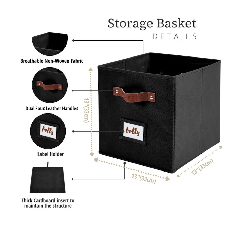 Image 899143_ALTMORE113.jpg, Product 899-143 / Price $28.99, Collapsible Cube Storage Bins with Card Holder | Fabric Closet Organizers from DECOMOMO® on TSC.ca's  department