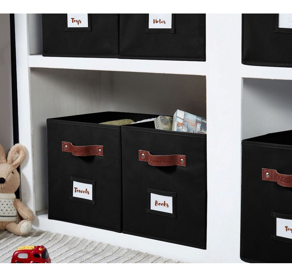 Image 899143_ALTMORE114.jpg, Product 899-143 / Price $28.99, Collapsible Cube Storage Bins with Card Holder | Fabric Closet Organizers from DECOMOMO® on TSC.ca's department