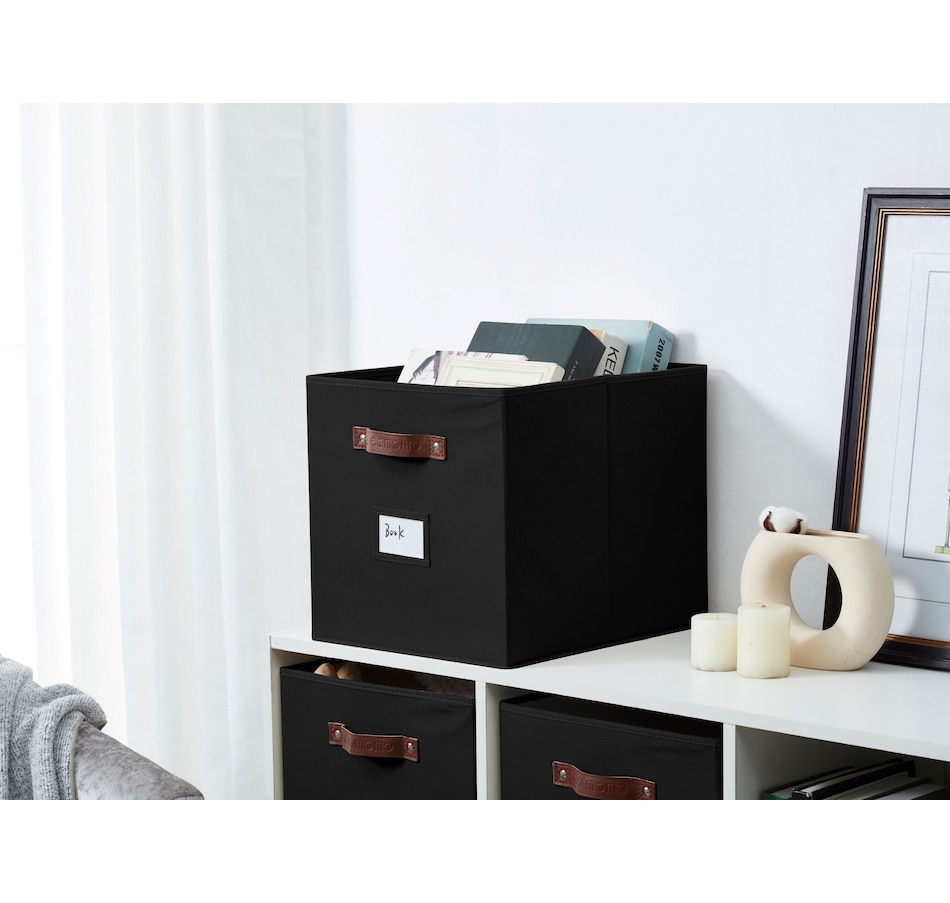 Image 899143_ALTMORE13.jpg, Product 899-143 / Price $28.99, Collapsible Cube Storage Bins with Card Holder | Fabric Closet Organizers from DECOMOMO® on TSC.ca's department