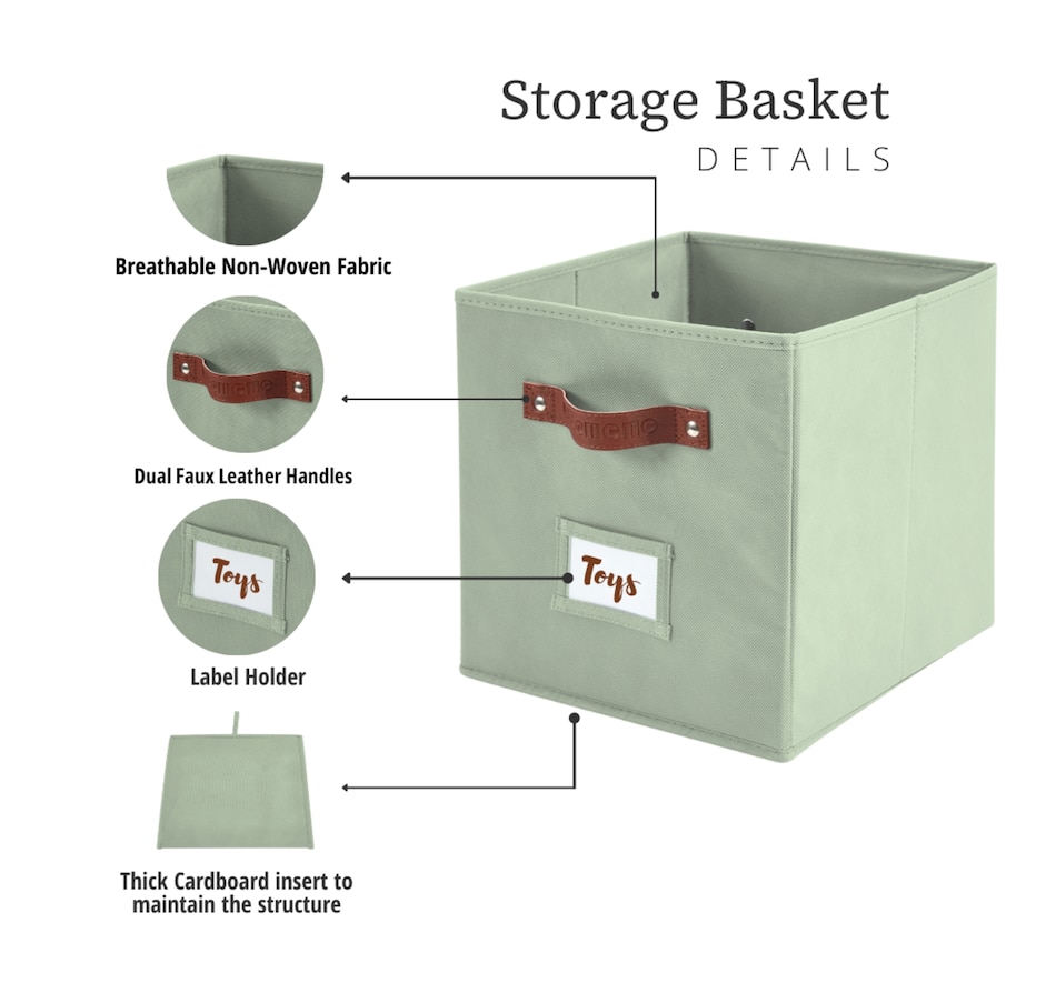 Image 899143_ALTMORE17.jpg, Product 899-143 / Price $28.99, Collapsible Cube Storage Bins with Card Holder | Fabric Closet Organizers from DECOMOMO® on TSC.ca's department
