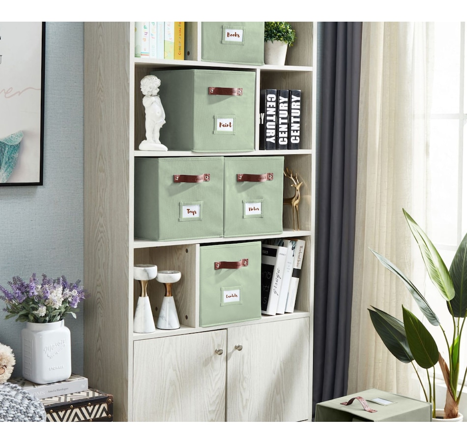Image 899143_ALTMORE19.jpg, Product 899-143 / Price $28.99, Collapsible Cube Storage Bins with Card Holder | Fabric Closet Organizers from DECOMOMO® on TSC.ca's department