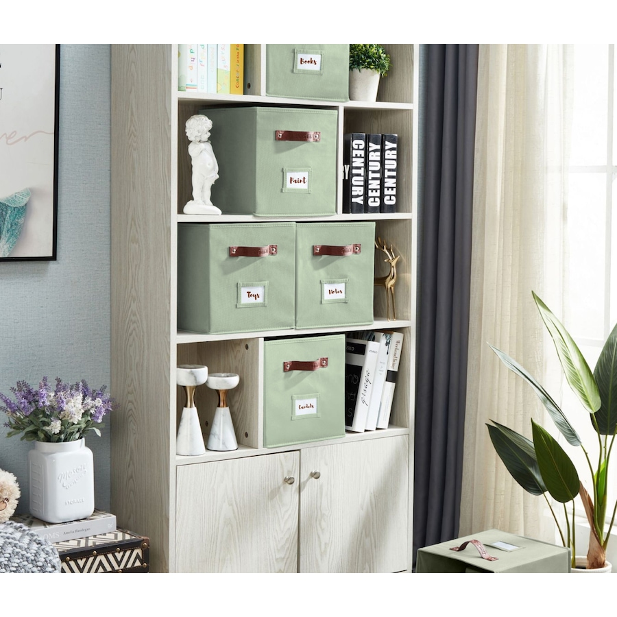 Image 899143_ALTMORE19.jpg, Product 899-143 / Price $28.99, Collapsible Cube Storage Bins with Card Holder | Fabric Closet Organizers from DECOMOMO® on TSC.ca's  department