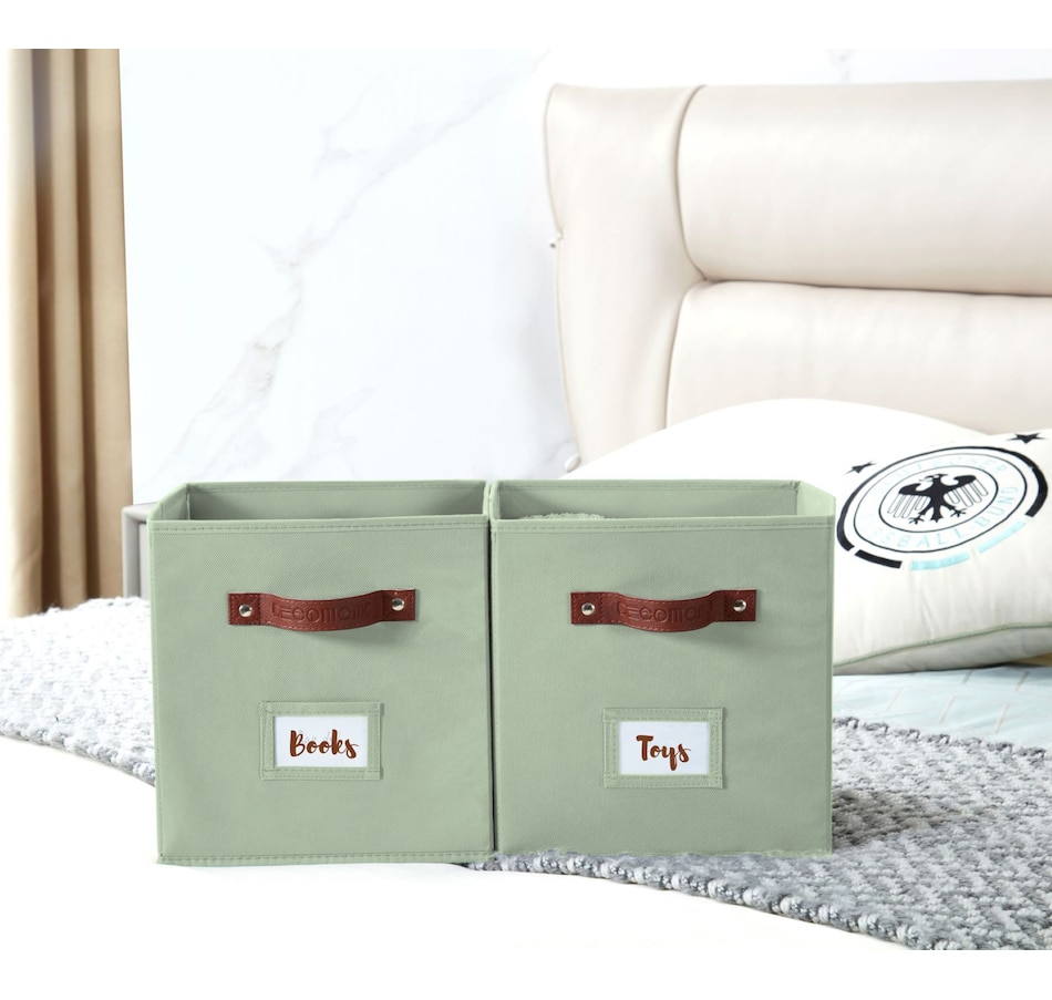 Image 899143_ALTMORE2.jpg, Product 899-143 / Price $28.99, Collapsible Cube Storage Bins with Card Holder | Fabric Closet Organizers from DECOMOMO® on TSC.ca's department