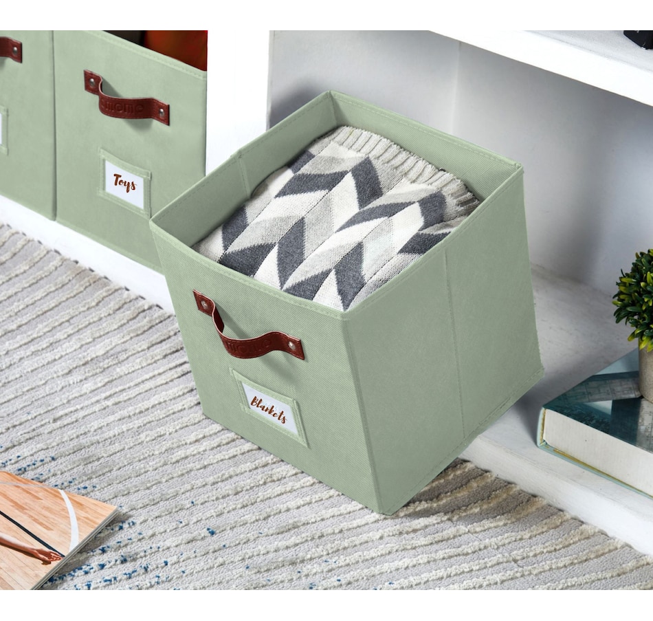 Image 899143_ALTMORE22.jpg, Product 899-143 / Price $28.99, Collapsible Cube Storage Bins with Card Holder | Fabric Closet Organizers from DECOMOMO® on TSC.ca's department