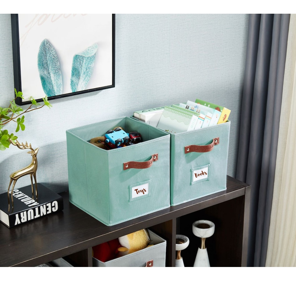 Image 899143_ALTMORE26.jpg, Product 899-143 / Price $28.99, Collapsible Cube Storage Bins with Card Holder | Fabric Closet Organizers from DECOMOMO® on TSC.ca's department