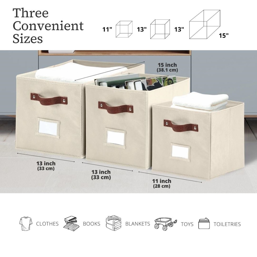 Image 899143_ALTMORE35.jpg, Product 899-143 / Price $28.99, Collapsible Cube Storage Bins with Card Holder | Fabric Closet Organizers from DECOMOMO® on TSC.ca's  department