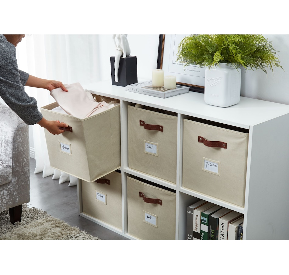 Image 899143_ALTMORE37.jpg, Product 899-143 / Price $28.99, Collapsible Cube Storage Bins with Card Holder | Fabric Closet Organizers from DECOMOMO® on TSC.ca's department