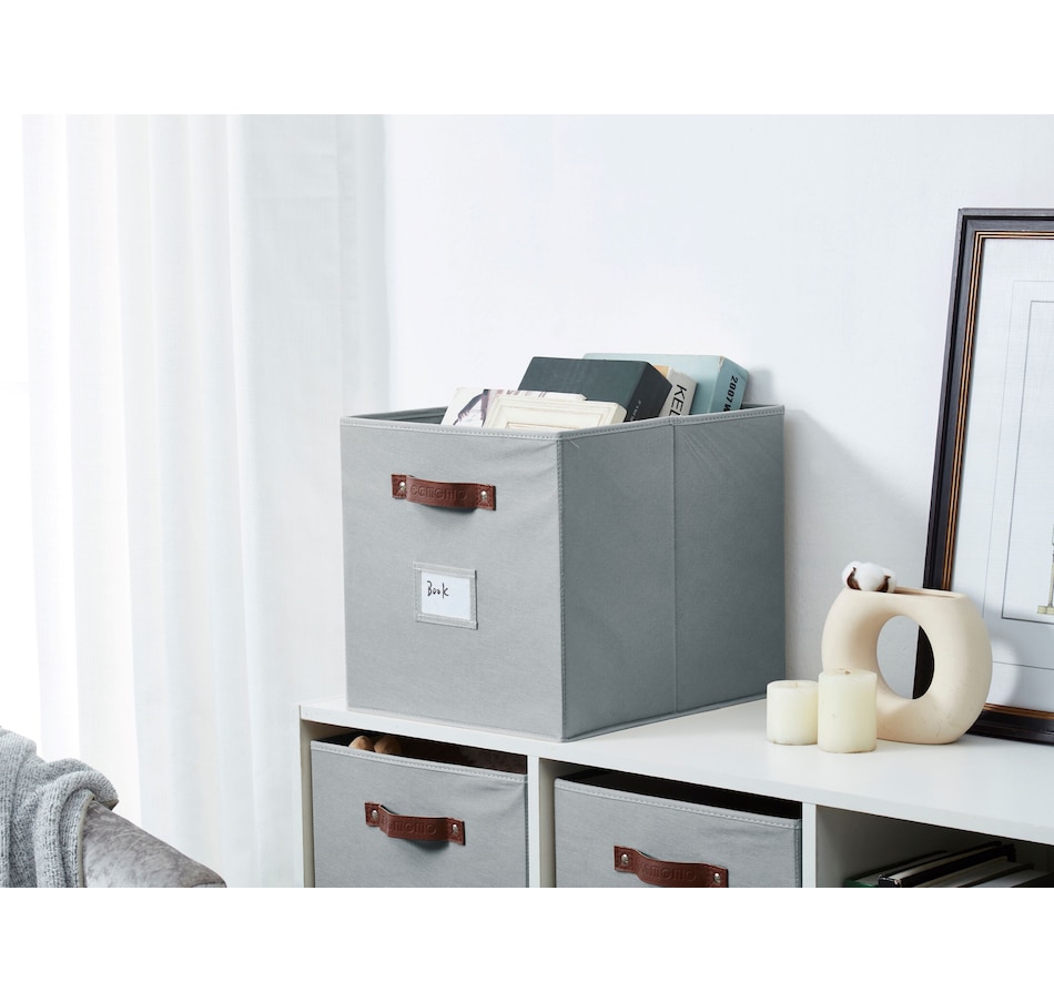 Image 899143_ALTMORE53.jpg, Product 899-143 / Price $28.99, Collapsible Cube Storage Bins with Card Holder | Fabric Closet Organizers from DECOMOMO® on TSC.ca's department