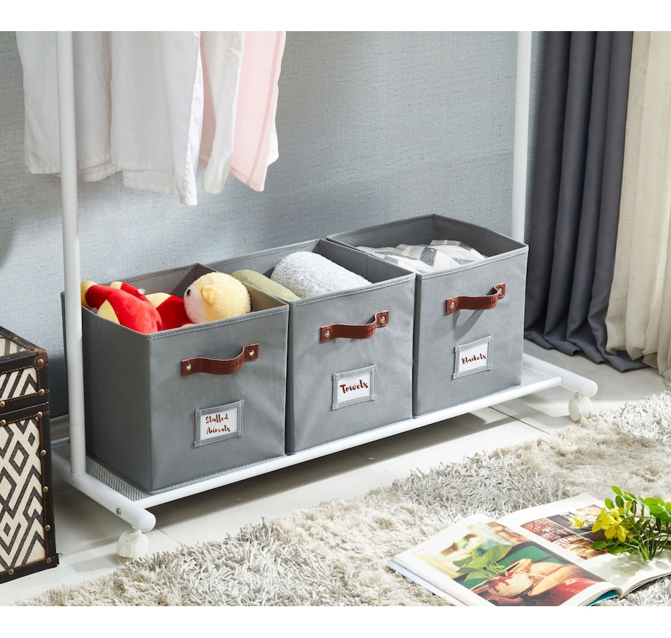 Image 899143_ALTMORE55.jpg, Product 899-143 / Price $28.99, Collapsible Cube Storage Bins with Card Holder | Fabric Closet Organizers from DECOMOMO® on TSC.ca's department