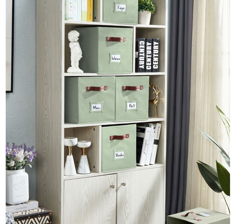Image 899143_ALTMORE62.jpg, Product 899-143 / Price $28.99, Collapsible Cube Storage Bins with Card Holder | Fabric Closet Organizers from DECOMOMO® on TSC.ca's department