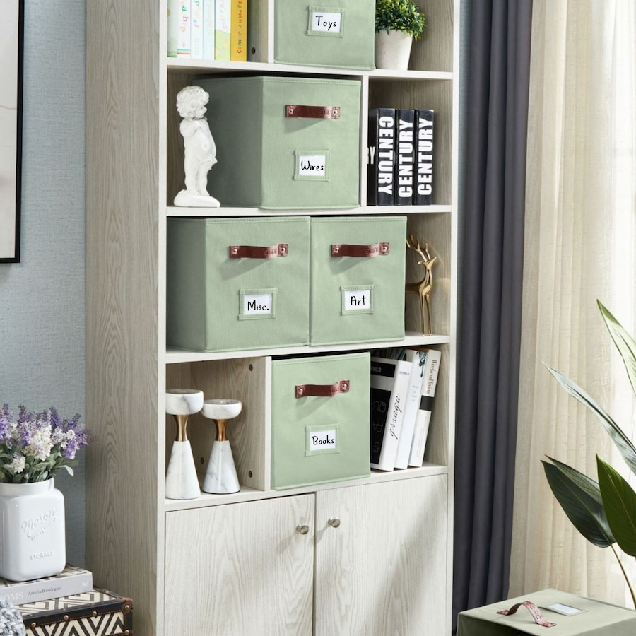 Image 899143_ALTMORE62.jpg, Product 899-143 / Price $28.99, Collapsible Cube Storage Bins with Card Holder | Fabric Closet Organizers from DECOMOMO® on TSC.ca's  department